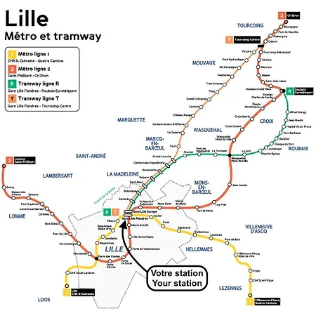 2ch Elevator, Terrace, Private Parking. * Lille